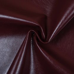 Ткань Дерматин (Кожзам) для мебели, цвет Бордовый (на отрез)  в Раменском