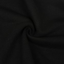 Ткань Футер 3-х нитка, Петля, цвет Черный (на отрез)  в Раменском