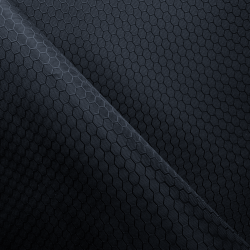 Ткань Оксфорд 300D PU Рип-Стоп СОТЫ, цвет Черный (на отрез)  в Раменском