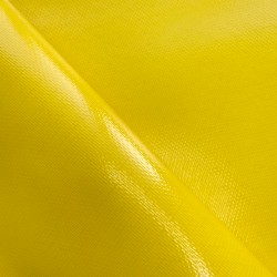 Тентовый материал ПВХ 600 гр/м2 плотная, Жёлтый (Ширина 150см), на отрез  в Раменском, 600 г/м2, 1029 руб