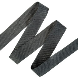 Окантовочная лента-бейка, цвет Чёрный 22мм (на отрез)  в Раменском