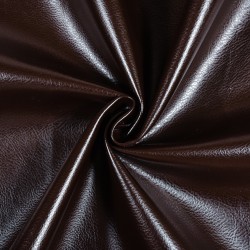 Ткань Дерматин (Кожзам) для мебели, цвет Темно-Коричневый (на отрез)  в Раменском