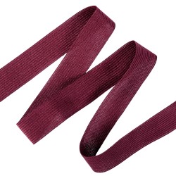Окантовочная лента-бейка, цвет Бордовый 22мм (на отрез)  в Раменском