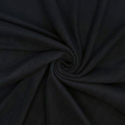 Ткань Флис Односторонний 130 гр/м2, цвет Черный (на отрез)  в Раменском