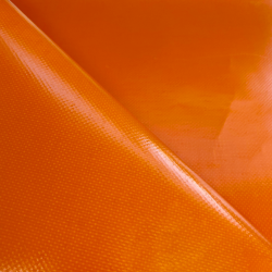 Тентовый материал ПВХ 450 гр/м2, Оранжевый (Ширина 160см), на отрез  в Раменском, 450 г/м2, 699 руб