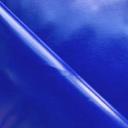 Ткань ПВХ 450 гр/м2, Синий (Ширина 160см), на отрез  в Раменском