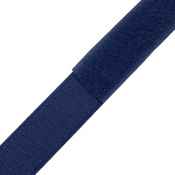 Контактная лента 25мм цвет Тёмно-Синий (Велькро-липучка), на отрез  в Раменском