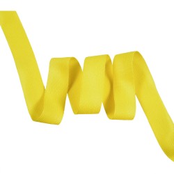 Окантовочная лента-бейка, цвет Жёлтый 22мм (на отрез)  в Раменском